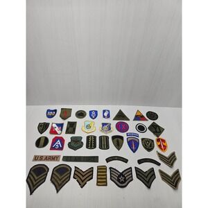 Lot of 38 Vintage Military Patches Lot‎ US Army Air Force Rank Insignia